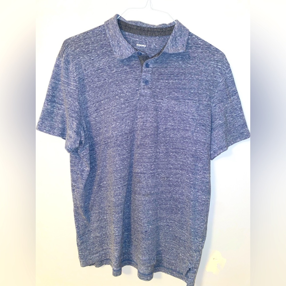 Sonoma Men’s Blue Polo Shirt Size Large